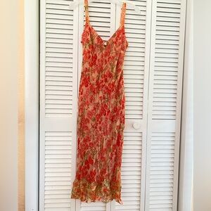 Vintage floral midi dress